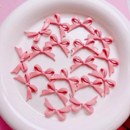10Pcs Alloy Spray-painted Ribbon Bow Straight Holes DIY Accessories