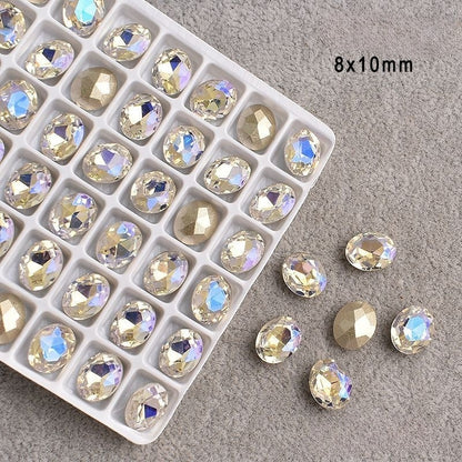 Manicure Pigeon Egg Diamond 8*10MM