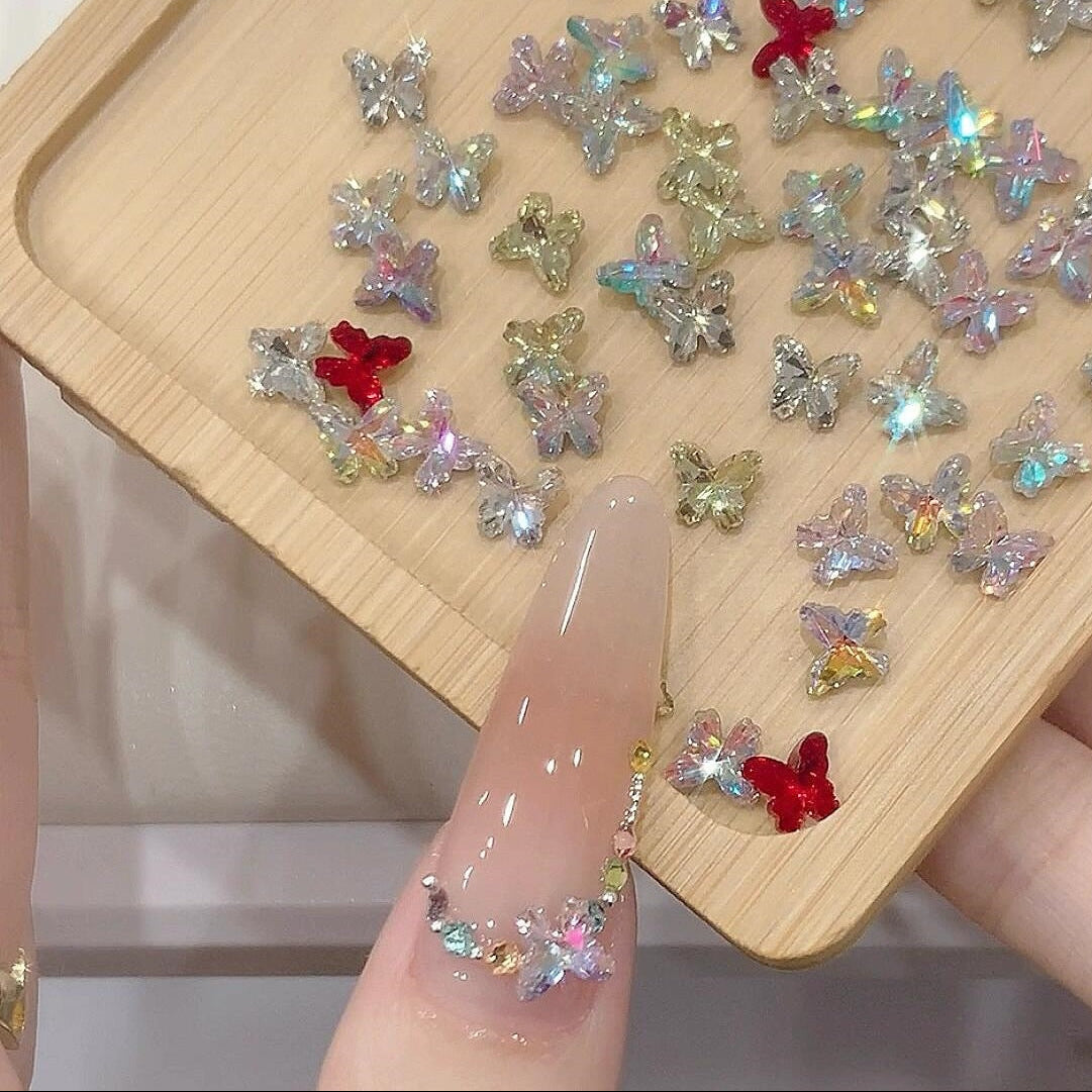 Nail Mini Butterfly Crystal Diamond