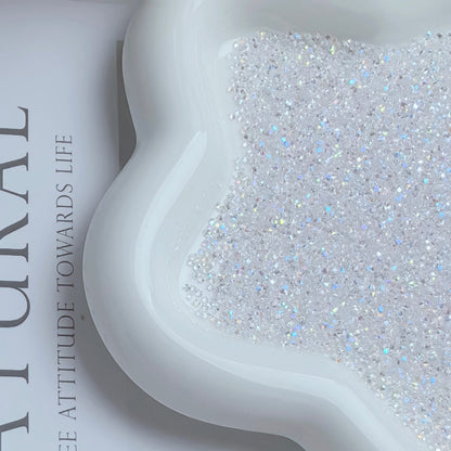 Pointed-back rhinestone chips shown in a close-up view