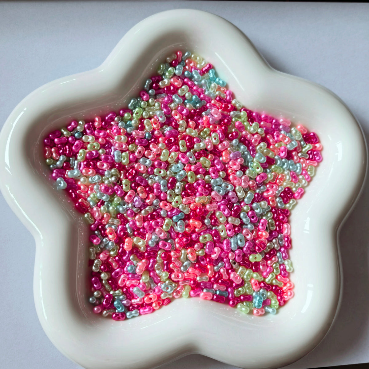 150g Acrylic Colorful Peanut Beads 3*6mm