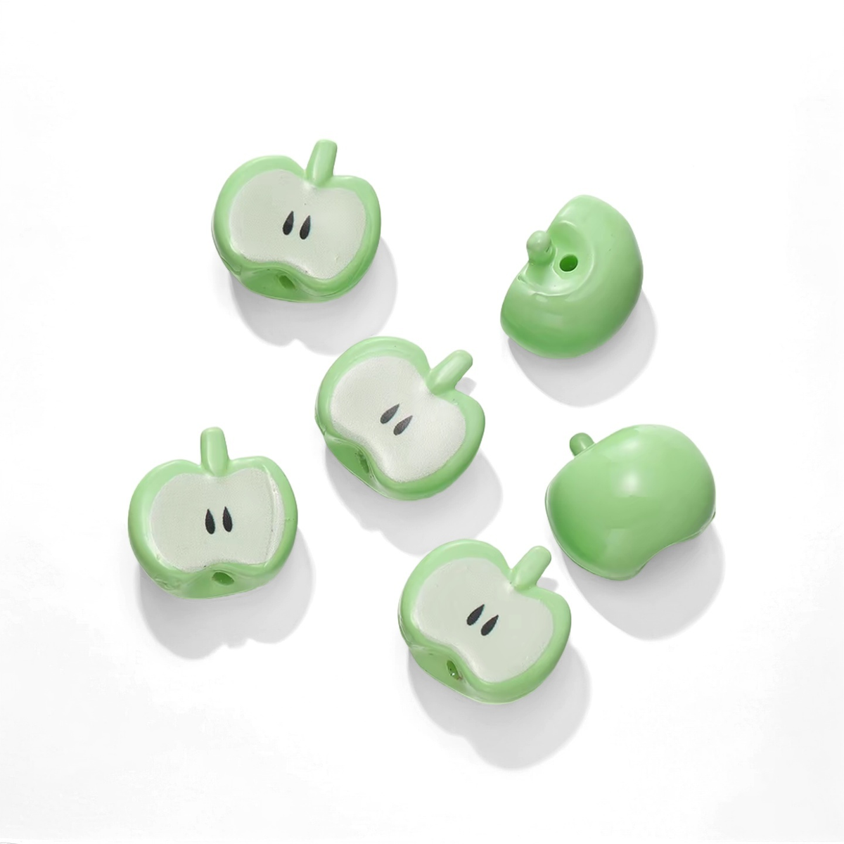 Dopamine-baked Paint Acrylic Apple Beads