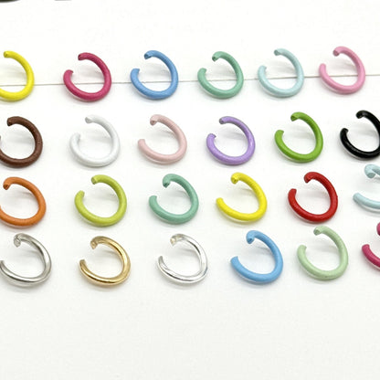 Colorful Baking Paint Open Ring 8mm