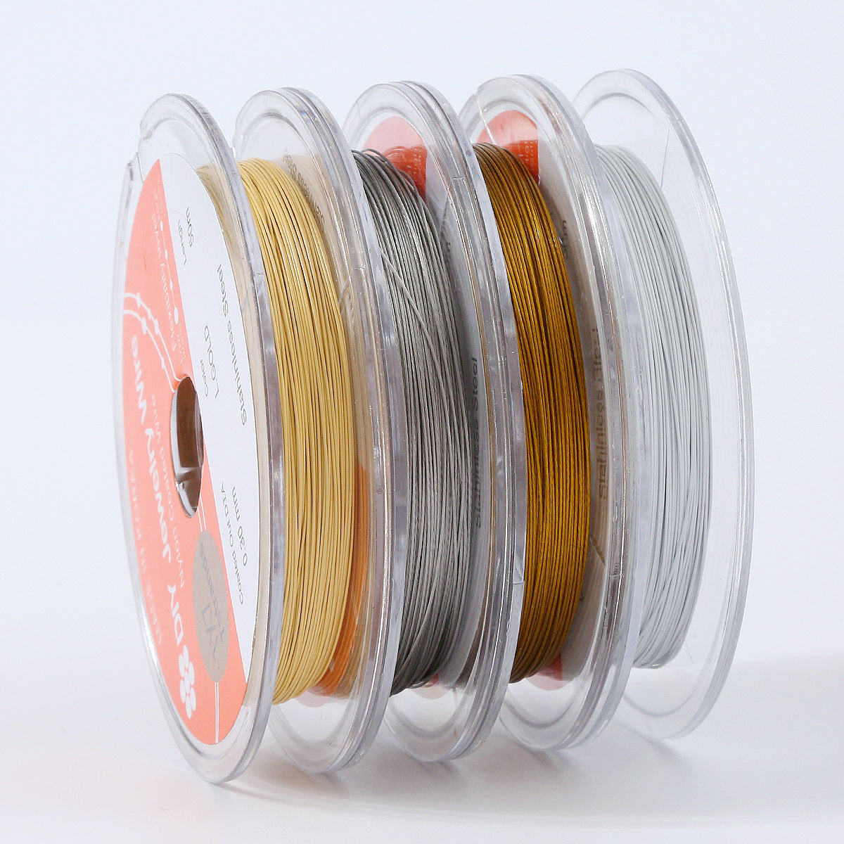 Gold wire flexible wire color preservation DIY jewelry 7 strands 304 stainless steel wire