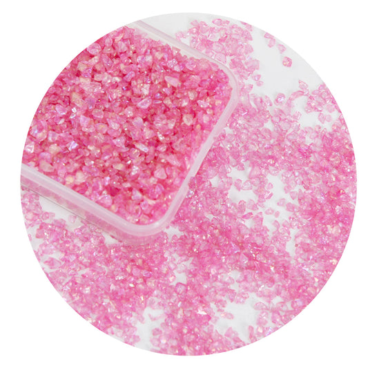 Pink Series AB Rainbow Nail Art Stones