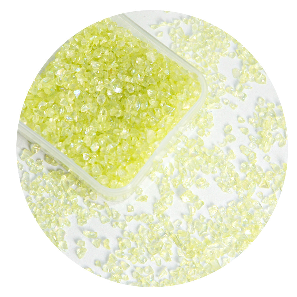 Green Series AB Rainbow Nail Art Stones