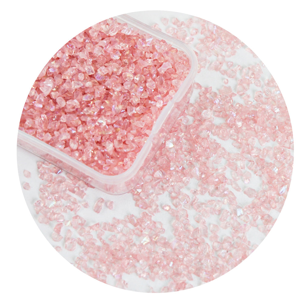 Pink Series AB Rainbow Nail Art Stones