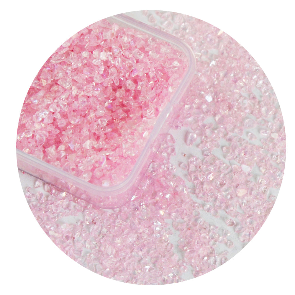 Pink Series AB Rainbow Nail Art Stones