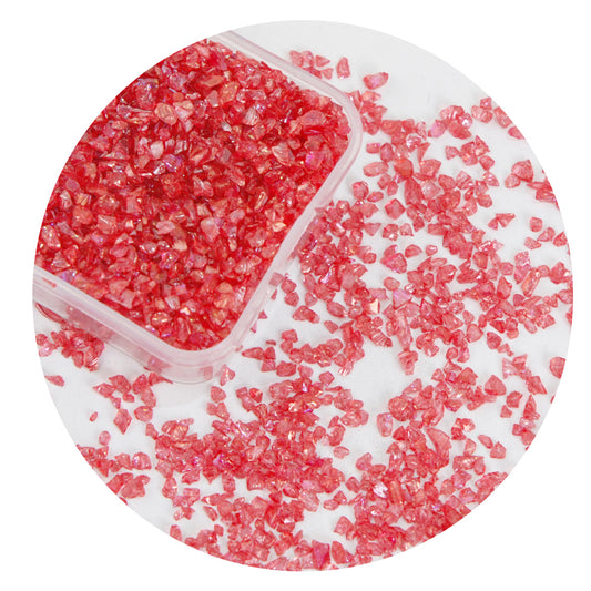 Red Series AB Rainbow Nail Art Stones