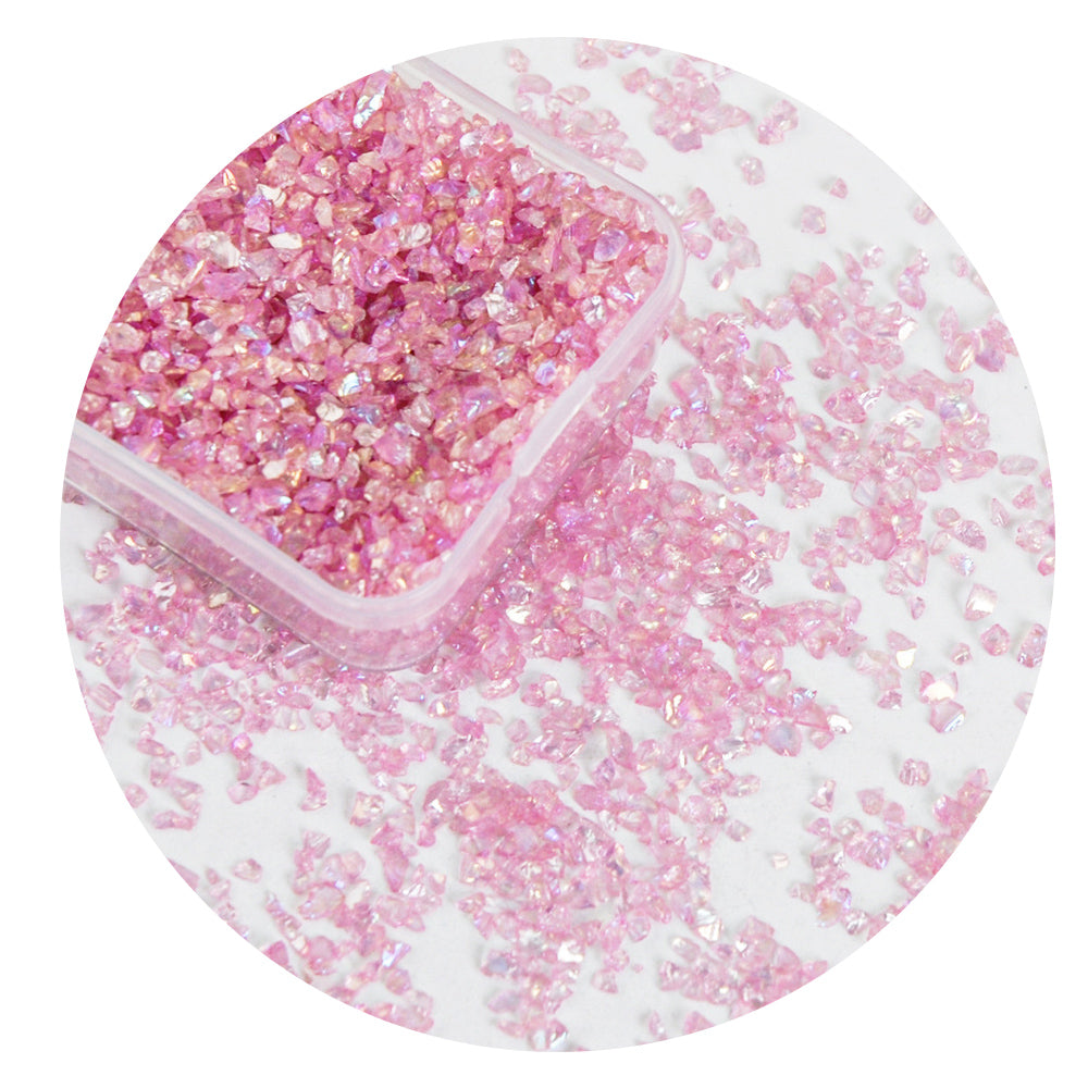 Pink Series AB Rainbow Nail Art Stones