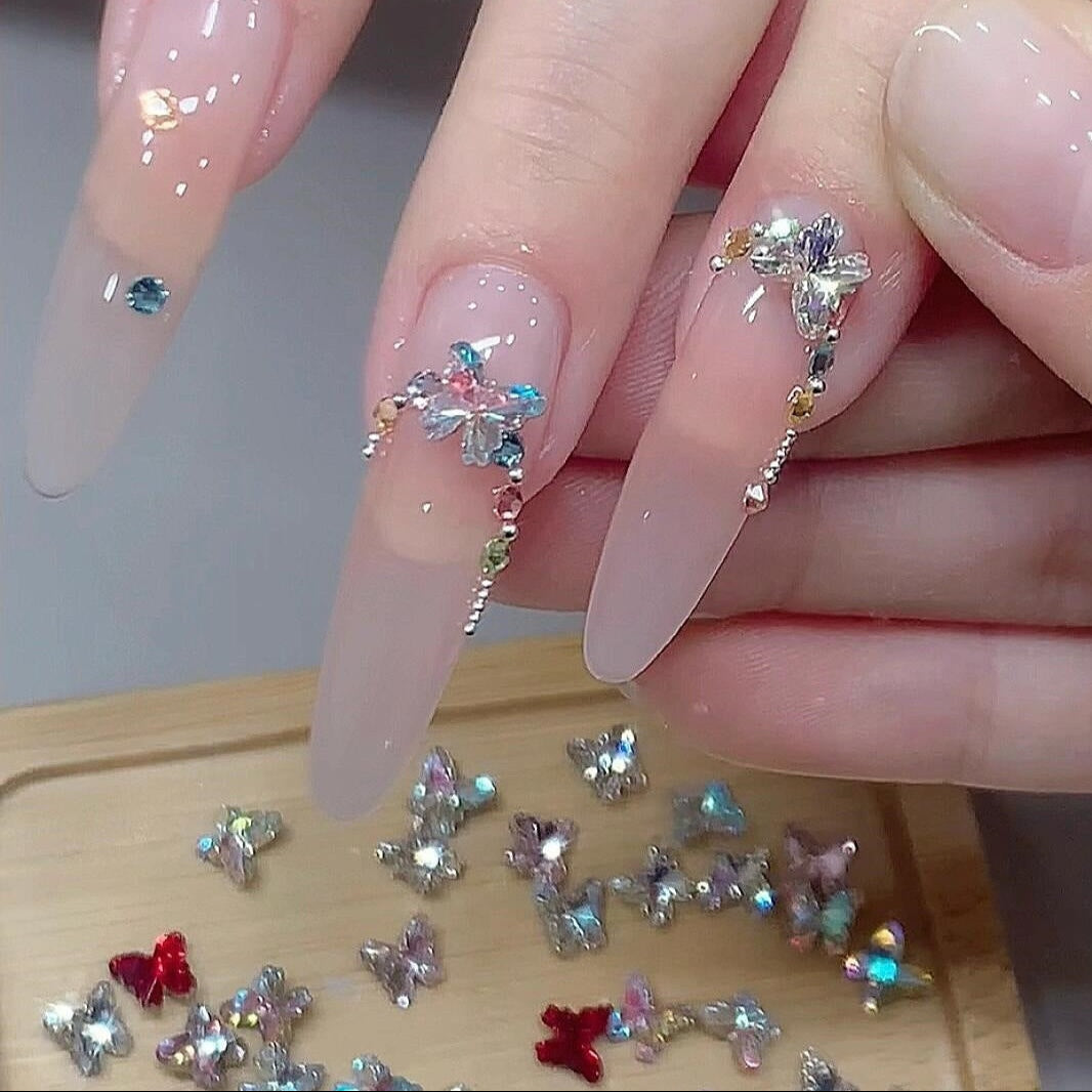 Nail Mini Butterfly Crystal Diamond