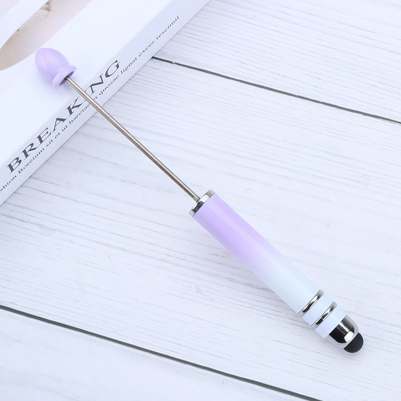 Gradient Color Touchscreen Dual-purpose Beaded Pen