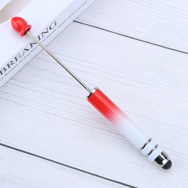 Gradient Color Touchscreen Dual-purpose Beaded Pen