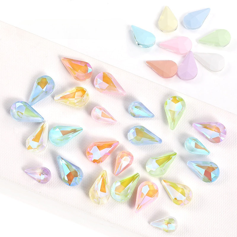 Waterdrop Mocha Fluorescent Super Flash Glass Diamond