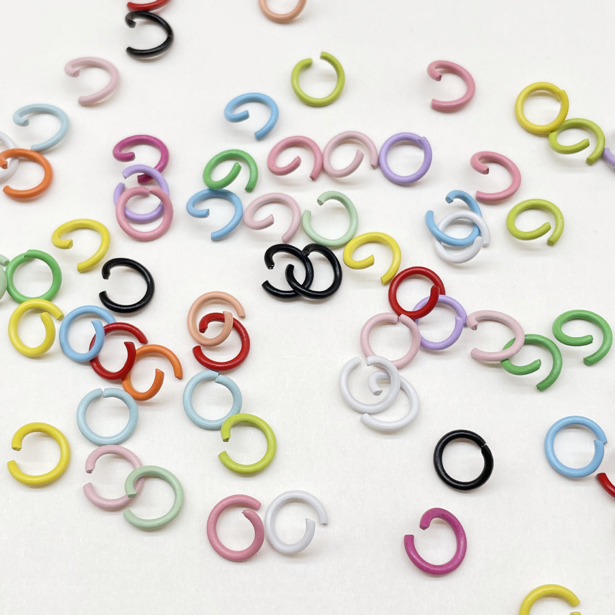 Colorful Baking Paint Open Ring 8mm