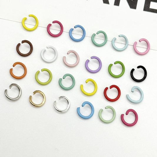 Colorful Baking Paint Open Ring 8mm
