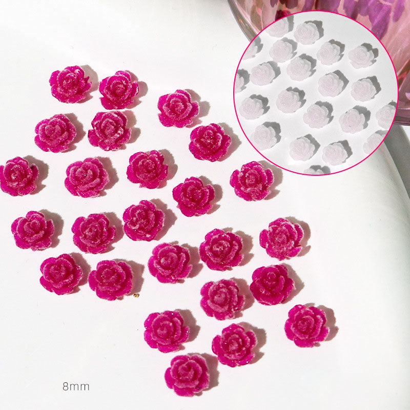 Velvet warm changing camellia nail accessoriesNew camellia nail accessories