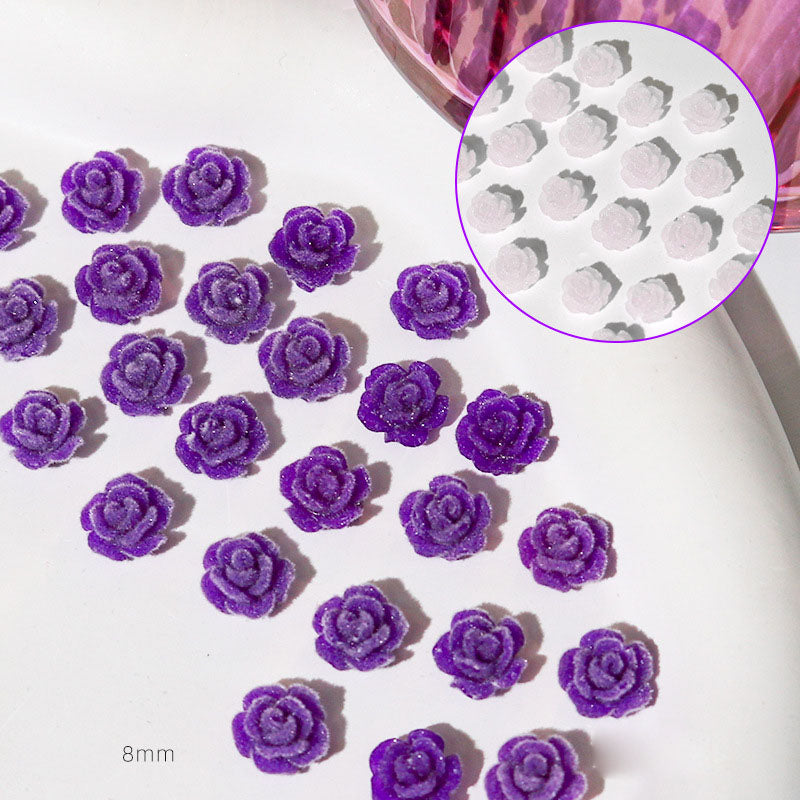 Velvet warm changing camellia nail accessoriesNew camellia nail accessories