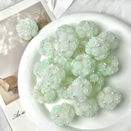 Translucent Rose Flower Ball Bead | UU Studio