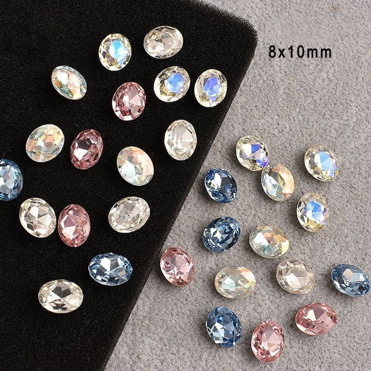 Manicure Pigeon Egg Diamond 8*10MM