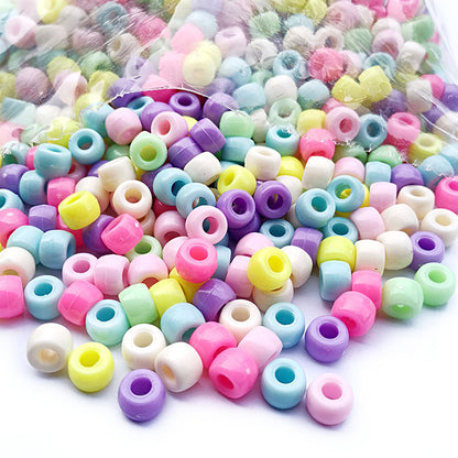 DIY handmade beaded accessories Spring color acrylic large hole bucket beads rice beads bracelet necklace accessories materials