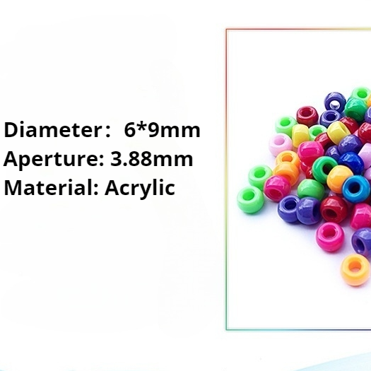 DIY handmade beaded accessories Spring color acrylic large hole bucket beads rice beads bracelet necklace accessories materials