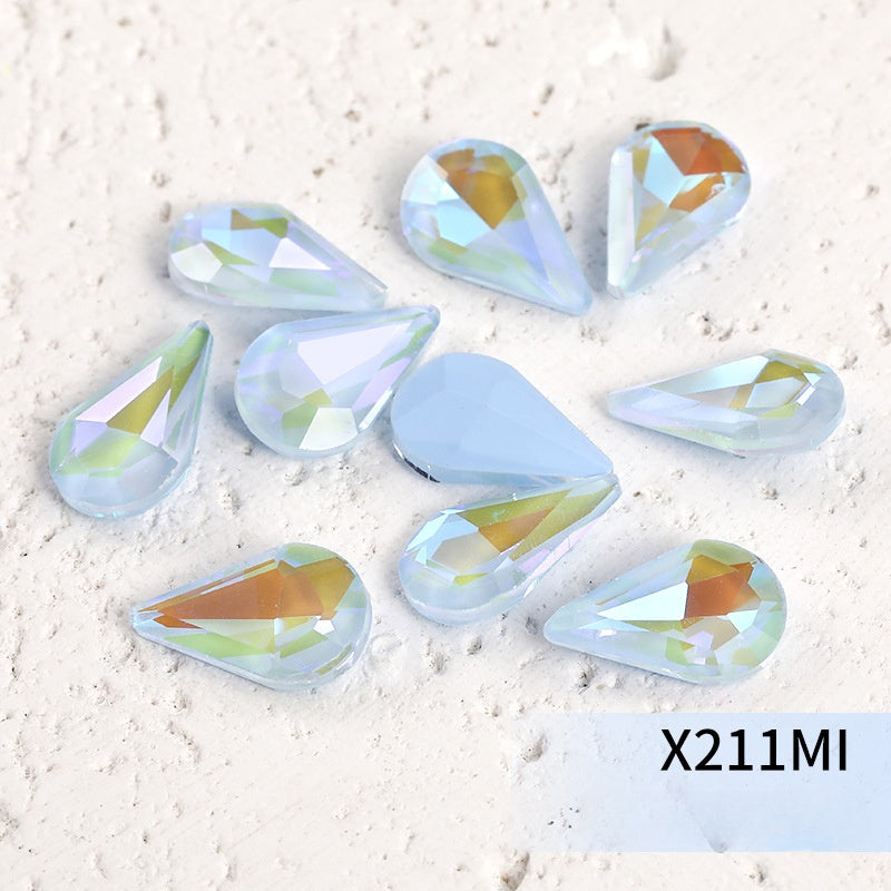 Waterdrop Mocha Fluorescent Super Flash Glass Diamond