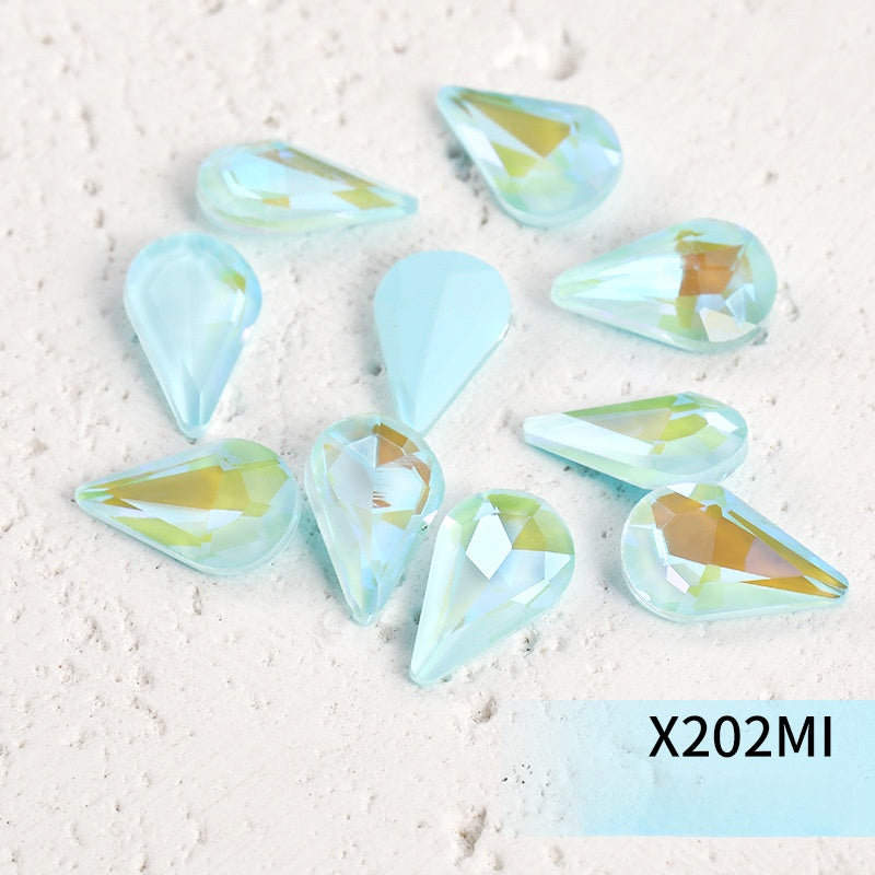 Waterdrop Mocha Fluorescent Super Flash Glass Diamond