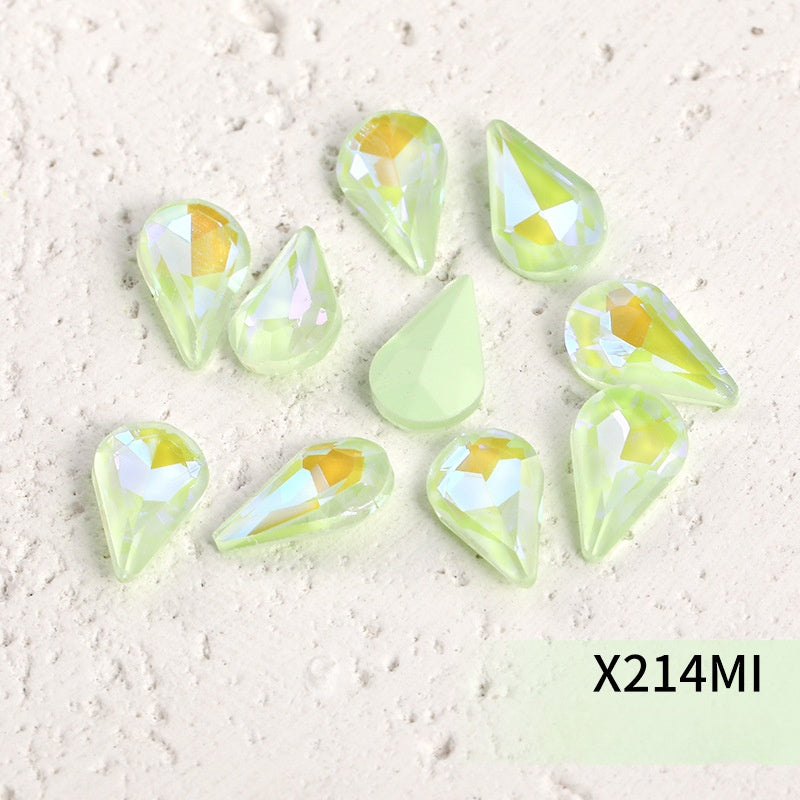 Waterdrop Mocha Fluorescent Super Flash Glass Diamond