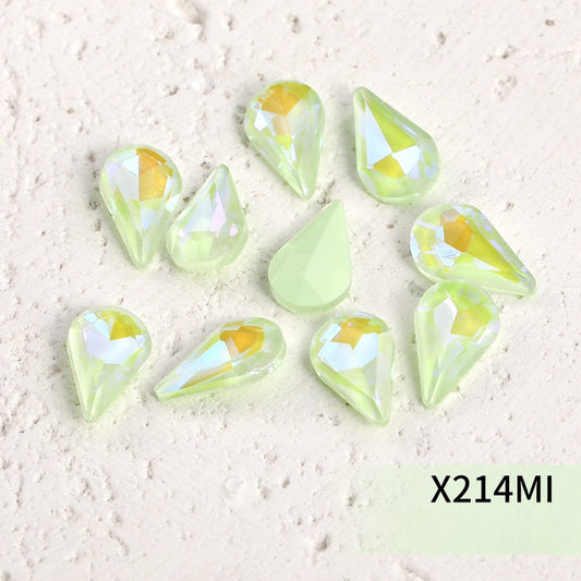 Waterdrop Mocha Fluorescent Super Flash Glass Diamond