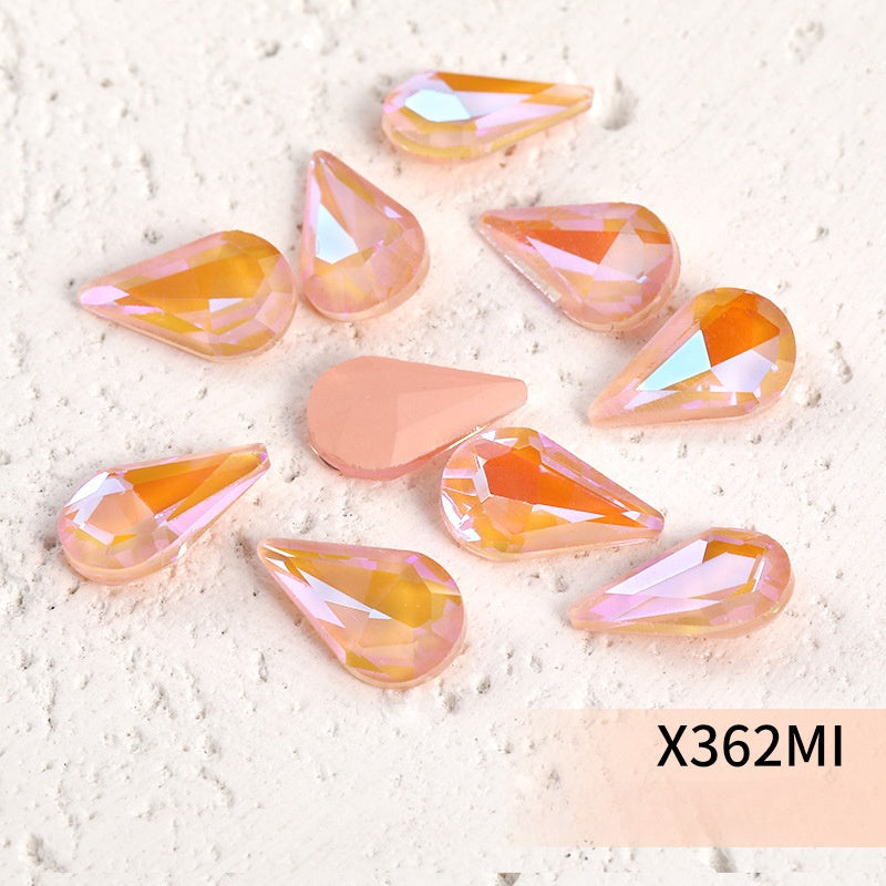 Waterdrop Mocha Fluorescent Super Flash Glass Diamond