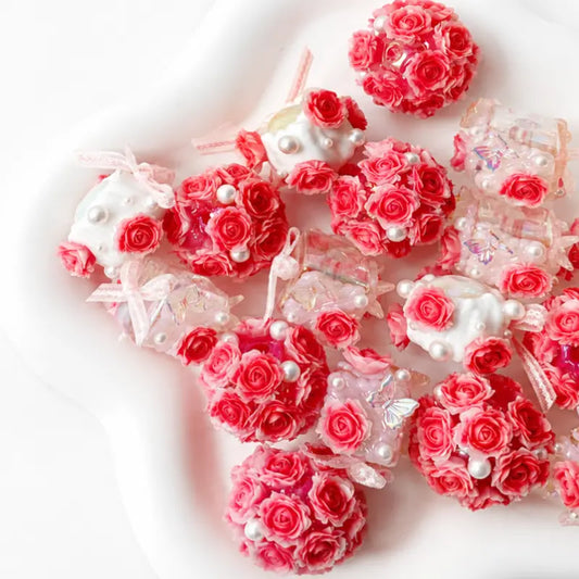 Fancy Hand Painted Rose Beads | UU Studio