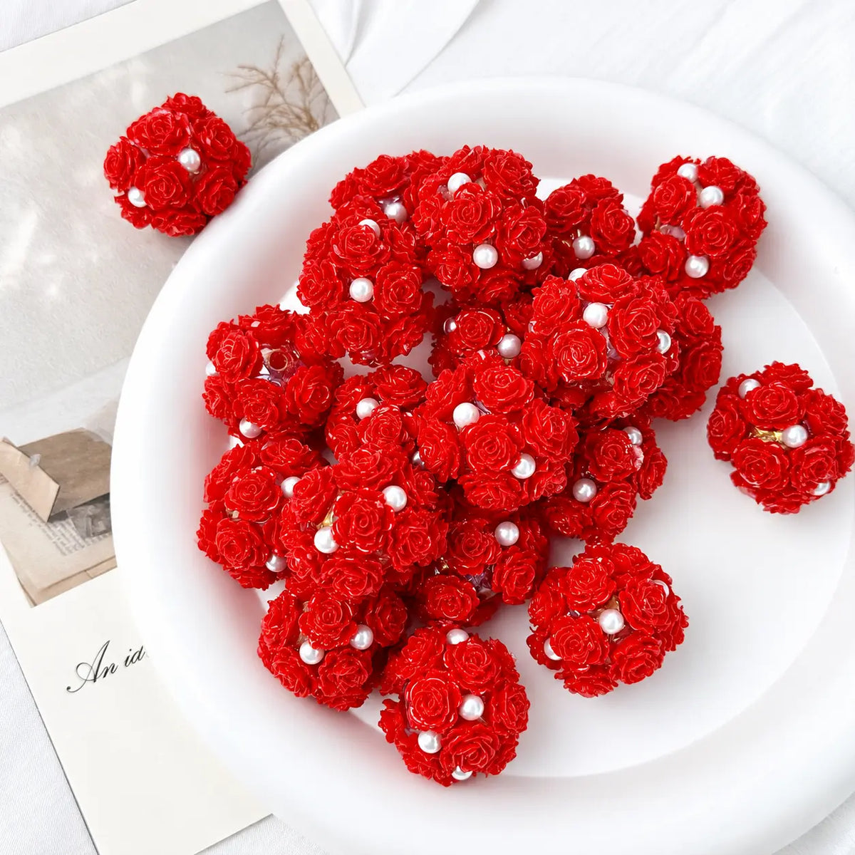 Rose Flower Ball Beads | UU Studio