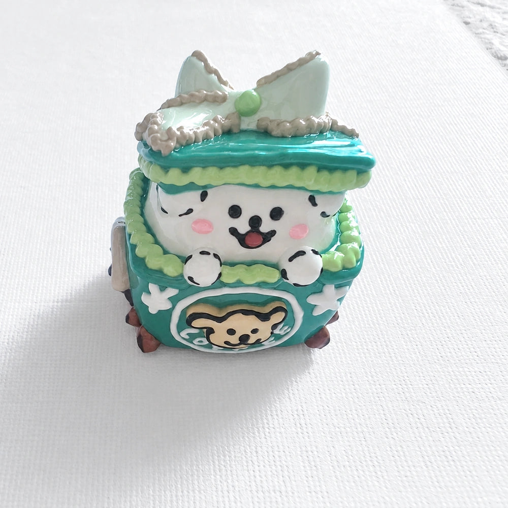 Puppy Gift Box Hand-Painted Acrylic Bead | UU Studio