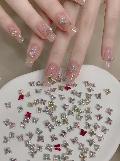 Nail Mini Butterfly Crystal Diamond